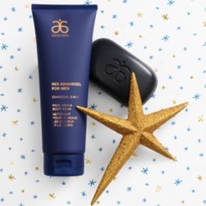 Arbonne RE9 Advanced for Men Charcoal Shower Set